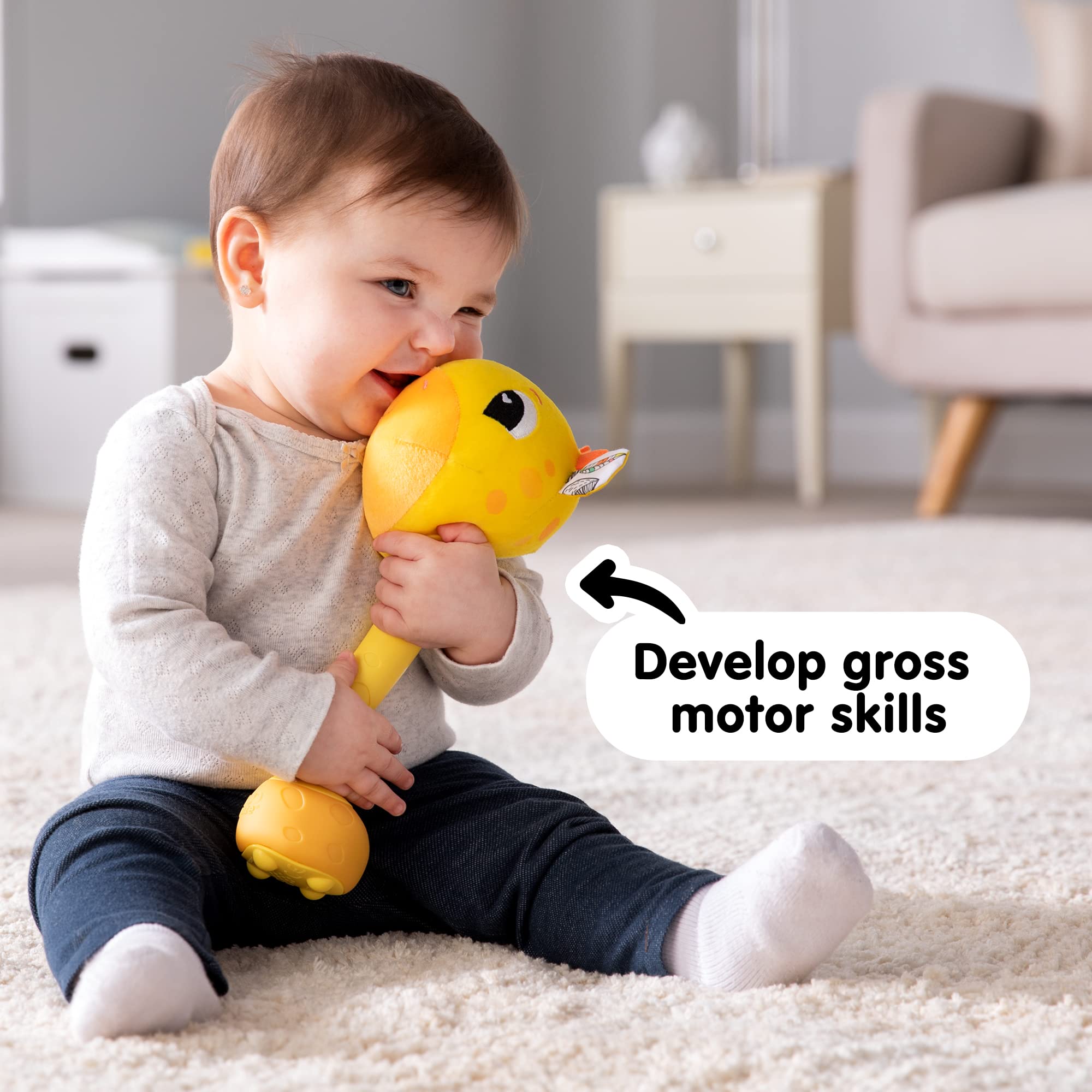 Foto 4 | Juguete Sensorial Para Bebés Lamaze Wacky Giraffe Con Efectos De Sonido 12-18 M - Venta Internacional.