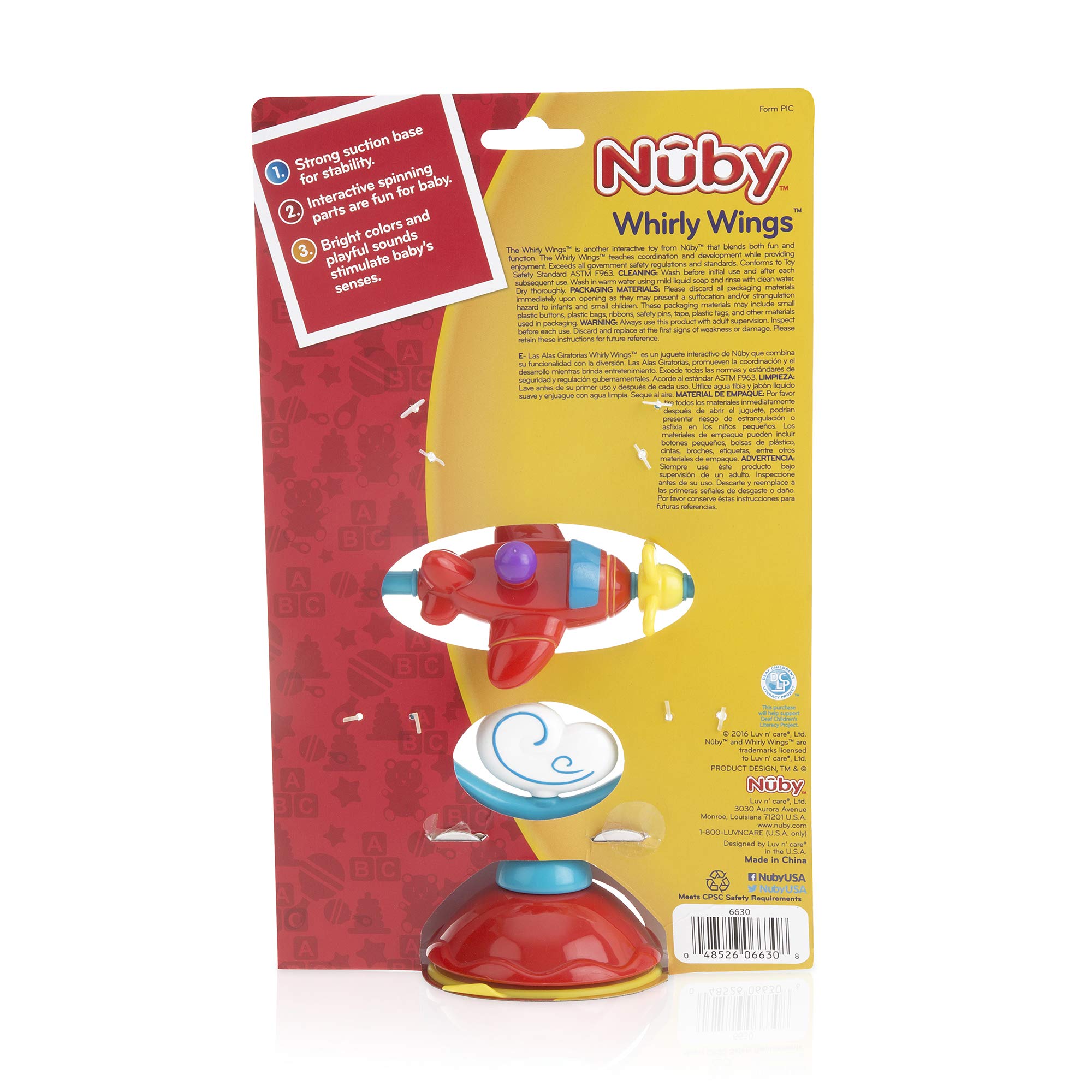 Foto 6 pulgar | Juguete Interactivo Nuby Whirly Wings Con Base De Succión Para Bebé - Venta Internacional.