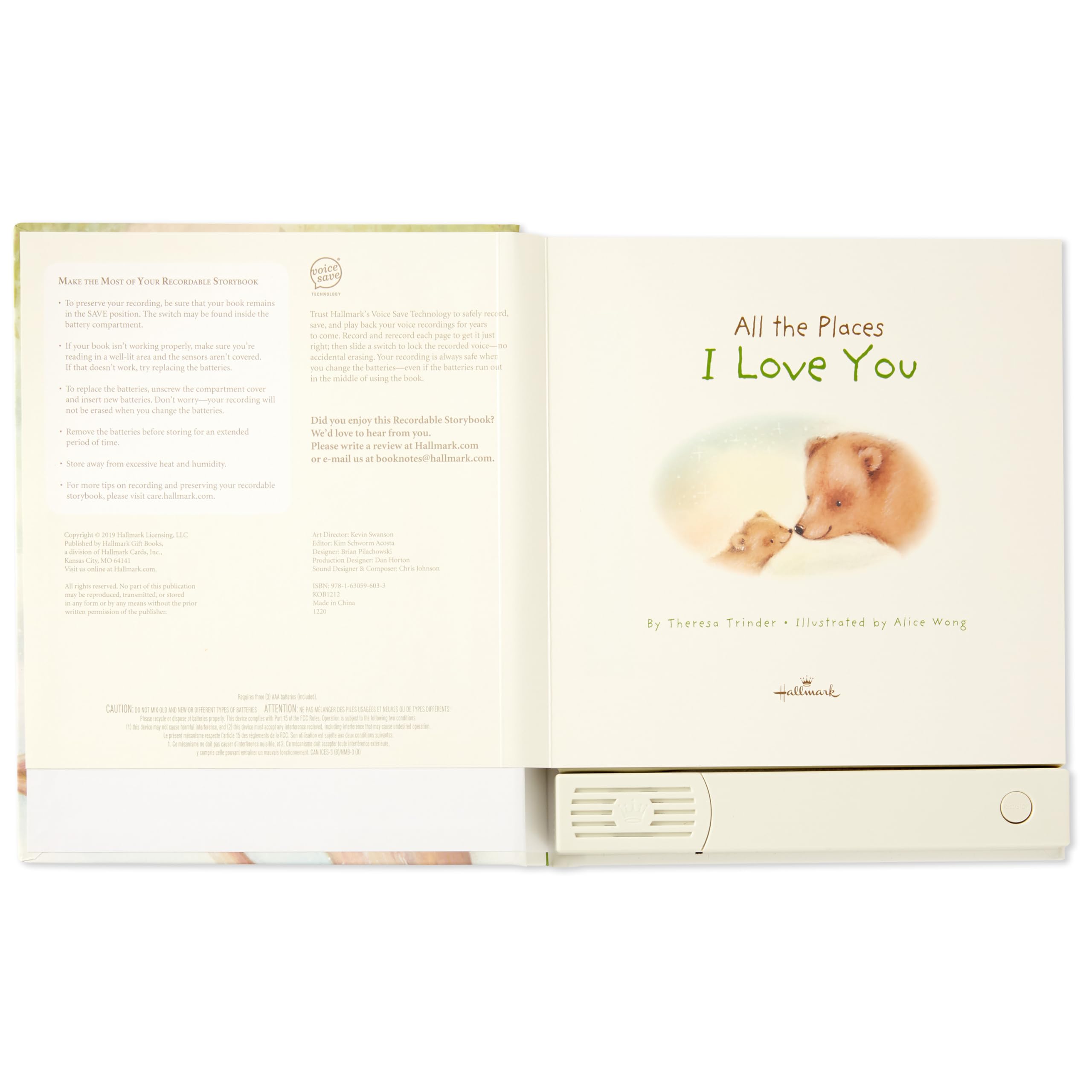 Foto 7 pulgar | Libro Grabable Hallmark All The Places I Love You Con Música - Venta Internacional.