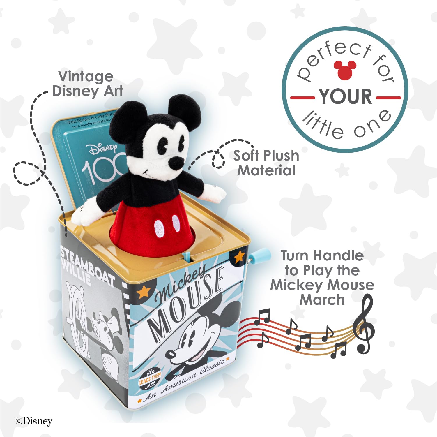 Foto 4 pulgar | Jack In The Box Disney Baby Retro Mickey Kids Preferido - Venta Internacional.