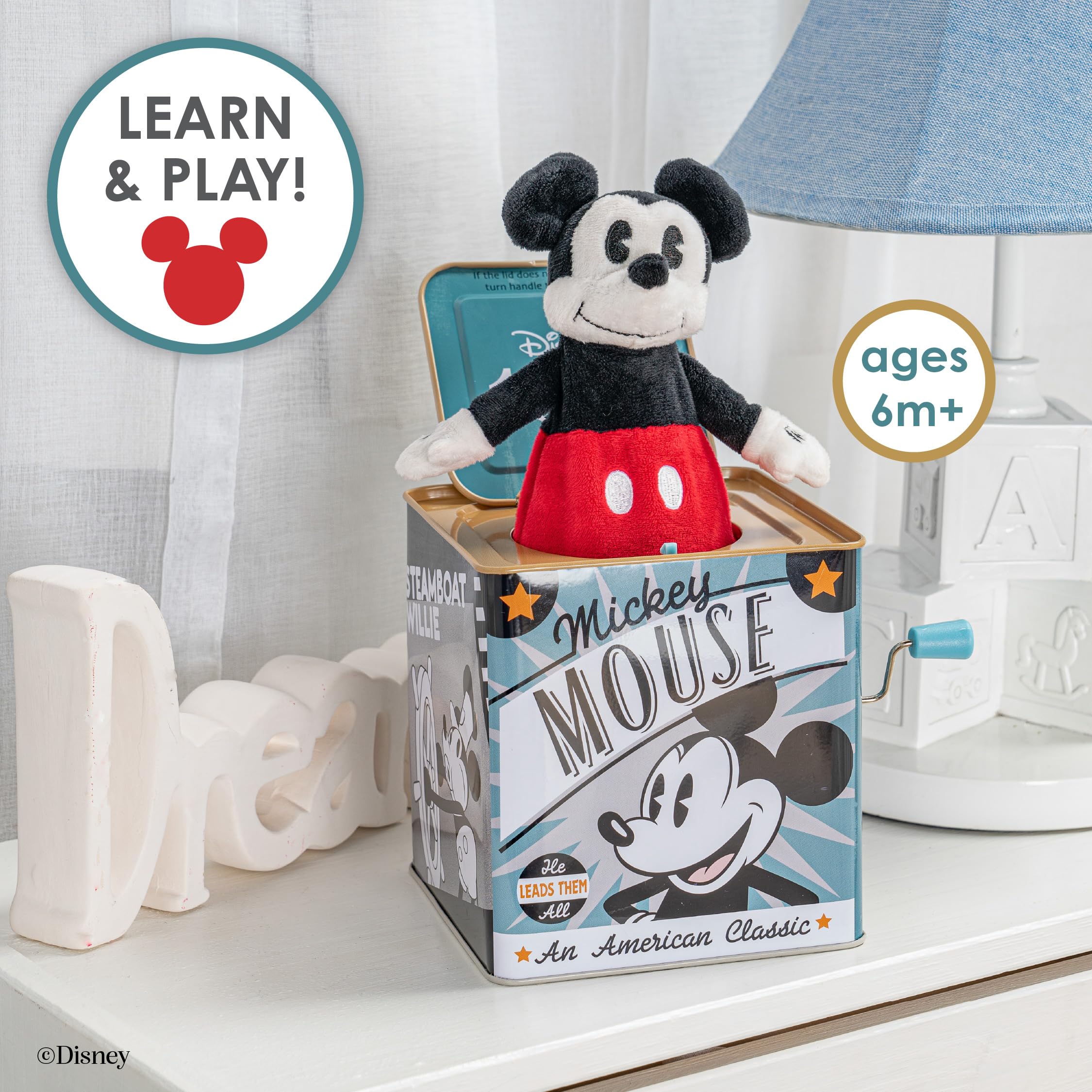 Foto 5 pulgar | Jack In The Box Disney Baby Retro Mickey Kids Preferido - Venta Internacional.