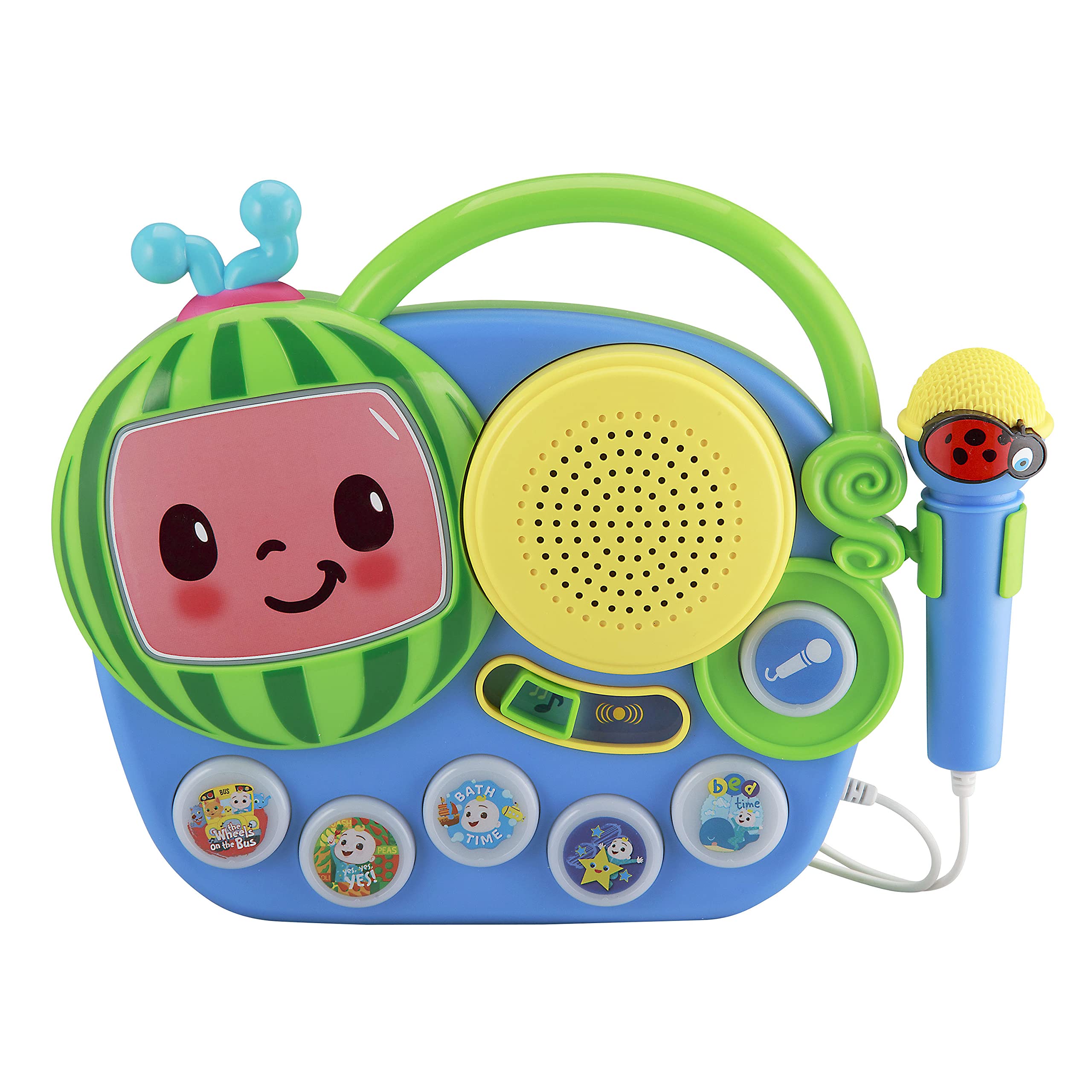 Foto 2 pulgar | Boombox Cocomelon con Micrófono Luces parpadeantes y Música Integrada - Venta Internacional