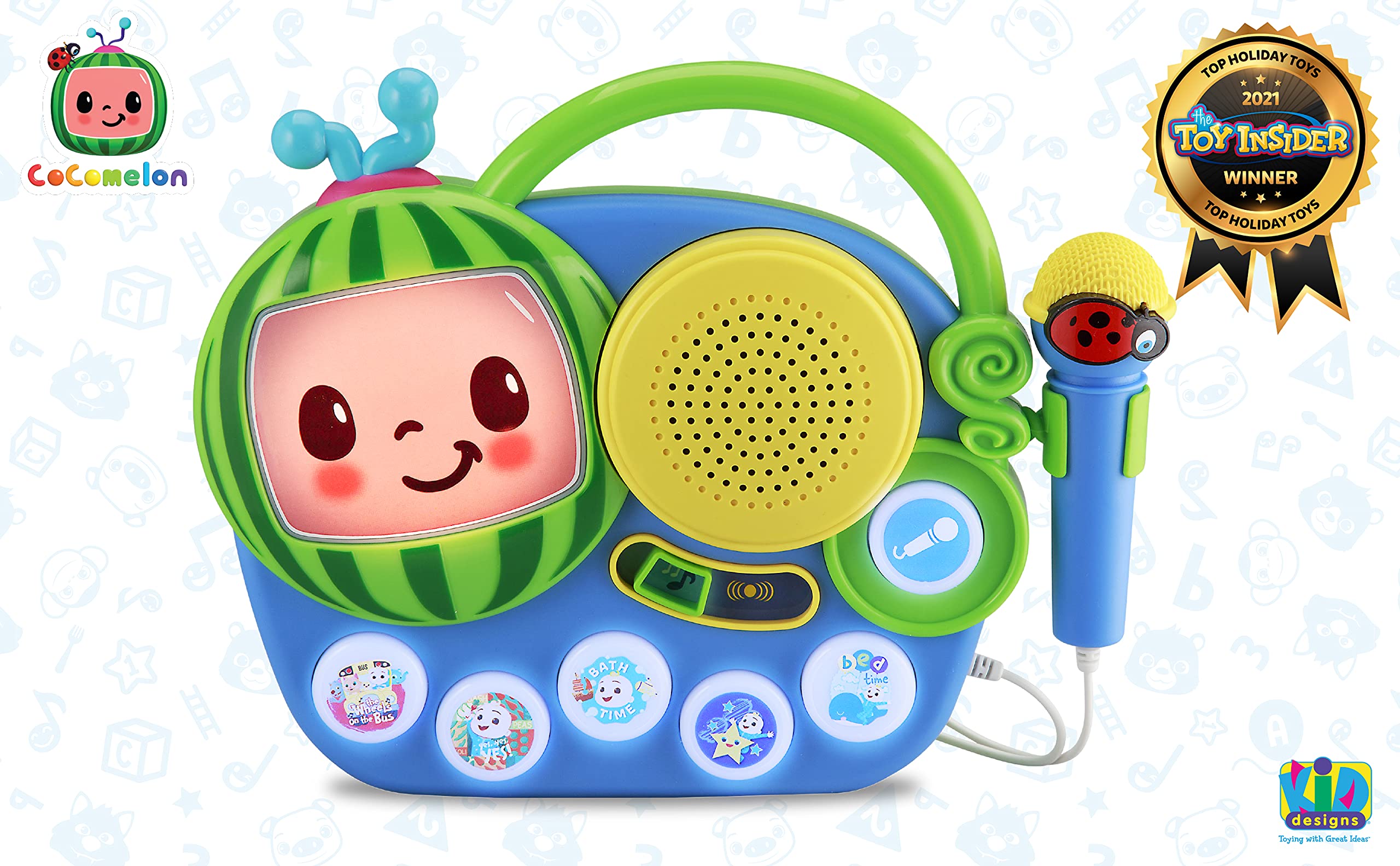 Foto 3 pulgar | Boombox Cocomelon con Micrófono Luces parpadeantes y Música Integrada - Venta Internacional