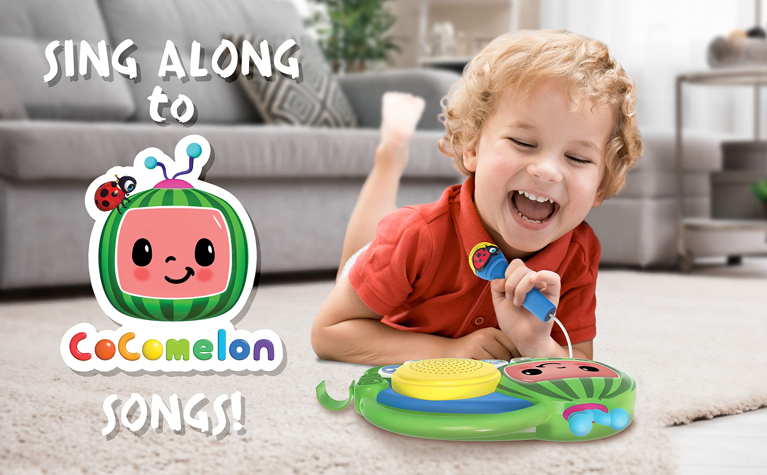 Foto 4 pulgar | Boombox Cocomelon con Micrófono Luces parpadeantes y Música Integrada - Venta Internacional
