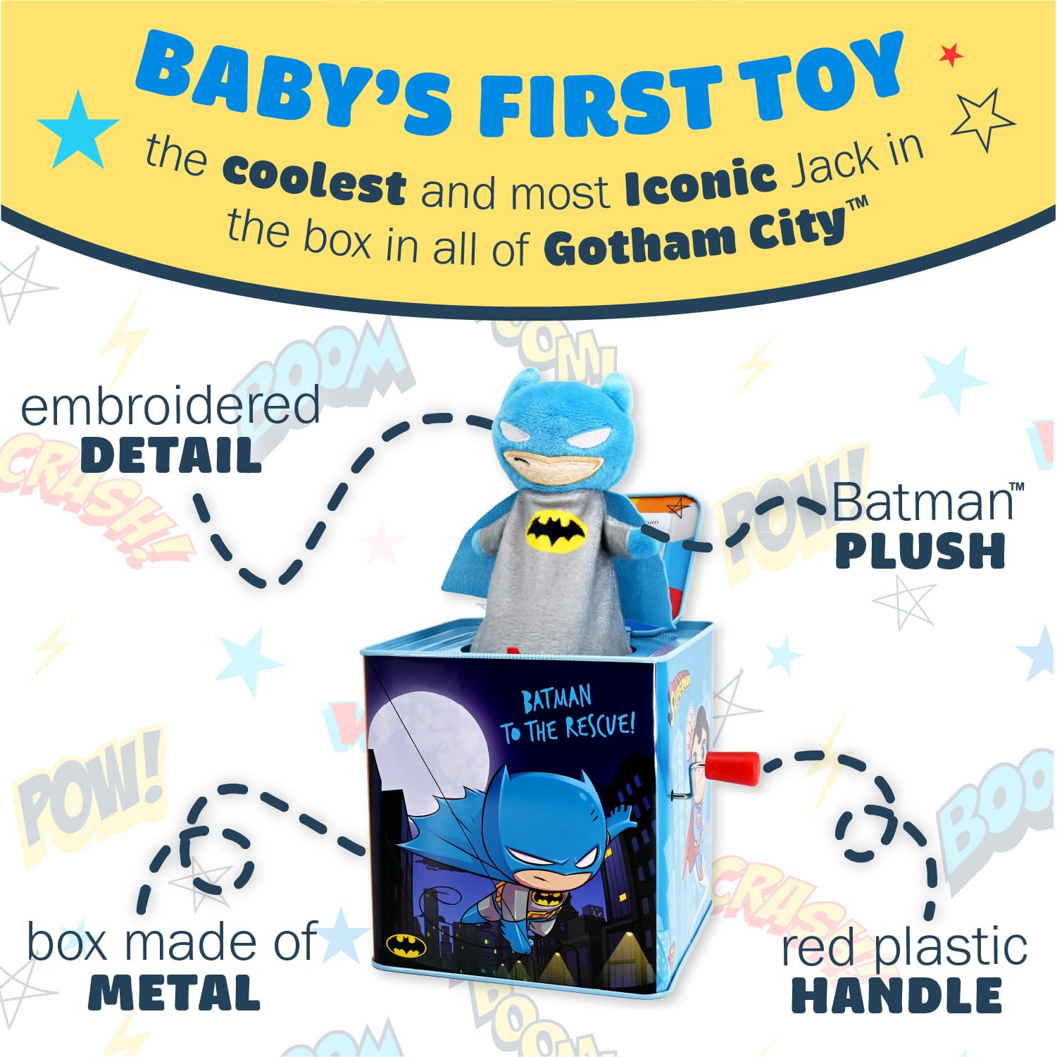 Foto 3 | Juguete Musical Jack In The Box Preferido Por Los Niños Dc Comics Batman - Venta Internacional.