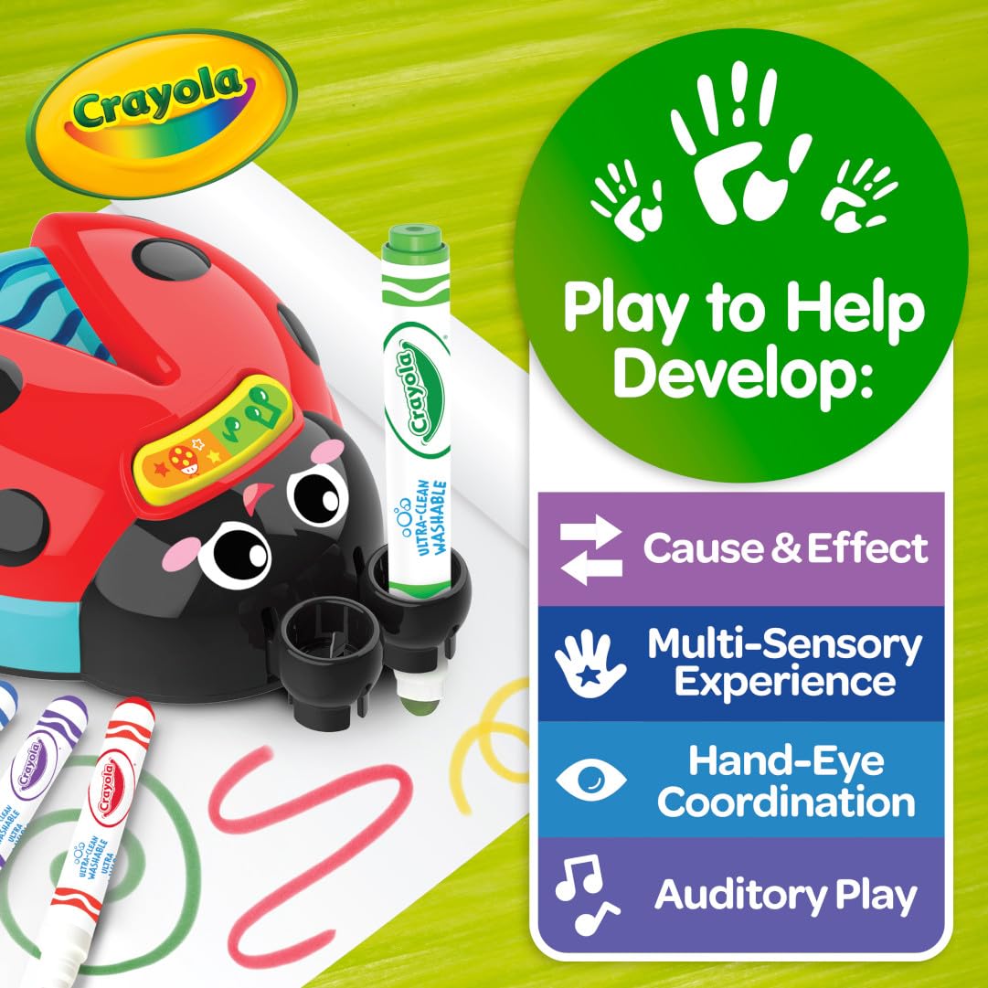 Foto 5 pulgar | Juguete Sensorial Crayola Musical Doodle Bug Ladybug Para Niños De 2 Años O Más - Venta Internacional.