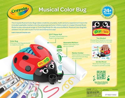 Foto 7 | Juguete Sensorial Crayola Musical Doodle Bug Ladybug Para Niños De 2 Años O Más - Venta Internacional.