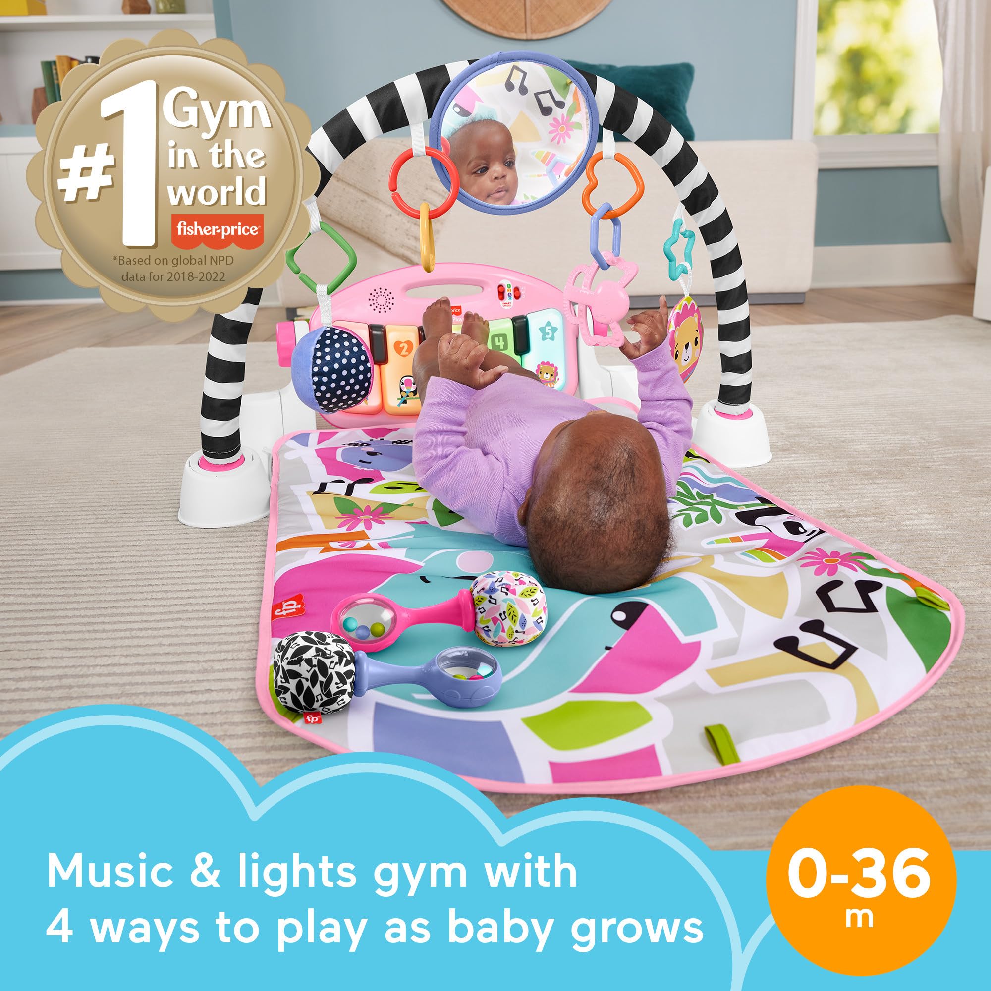 Foto 3 pulgar | Set De Regalo Para Bebés Fisher-price Glow And Grow Kick & Play Gym - Venta Internacional.