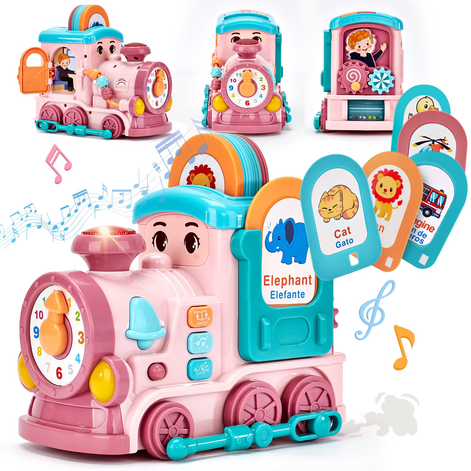 Foto 2 pulgar | Musical Train Hahaland 24 En 1 Con Tarjetas Didácticas Parlantes Para Niñas De 1 A 4 Años - Venta Internacional.
