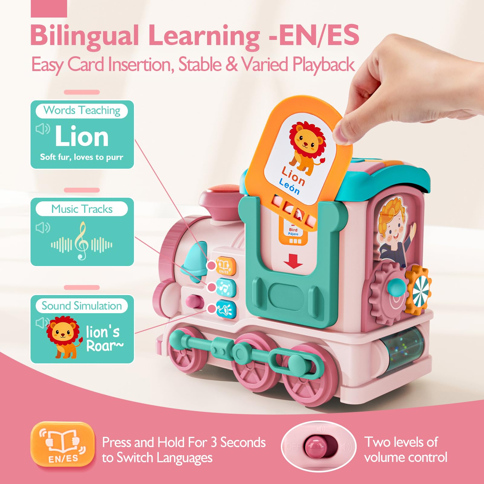 Foto 5 pulgar | Musical Train Hahaland 24 En 1 Con Tarjetas Didácticas Parlantes Para Niñas De 1 A 4 Años - Venta Internacional.