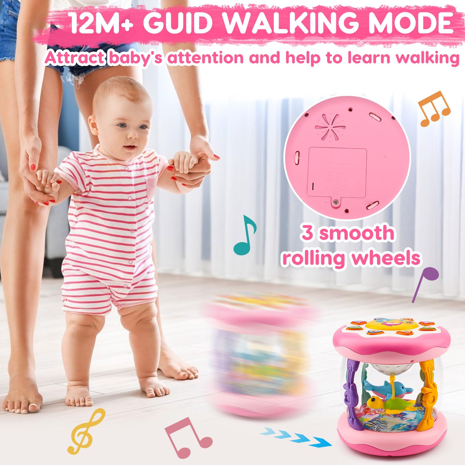 Foto 4 | Proyector Musical Light Up Ocean De Juguete Tsomtto Para Bebés De 1 A 3 Años - Venta Internacional.