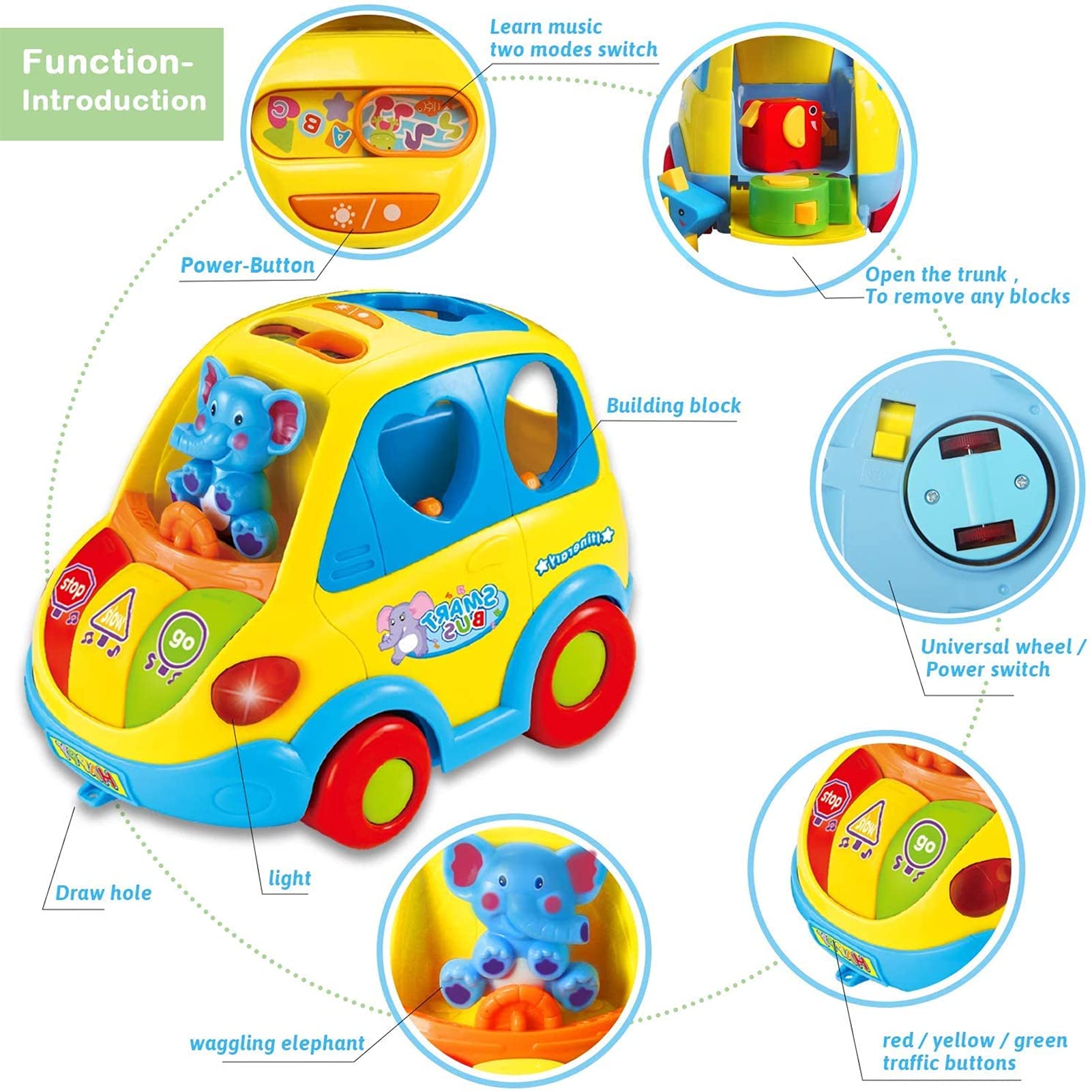 Foto 5 pulgar | Autobús Musical Dumma Para Bebés De 6 A 18 Meses Con Fruta, Música Y Luz - Venta Internacional.