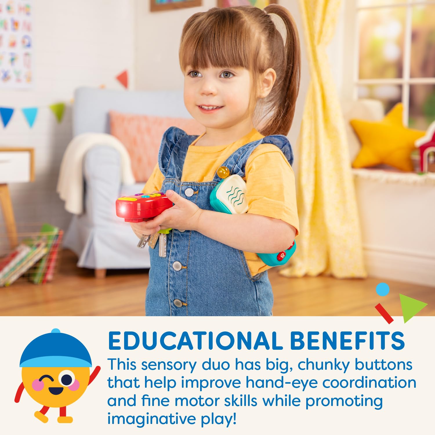 Foto 4 | Teléfono Y Llavero Sensory Toys Battat Pretend Para Niños Pequeños De 10 Años - Venta Internacional.