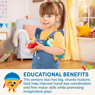 Foto 4 | Teléfono Y Llavero Sensory Toys Battat Pretend Para Niños Pequeños De 10 Años - Venta Internacional.