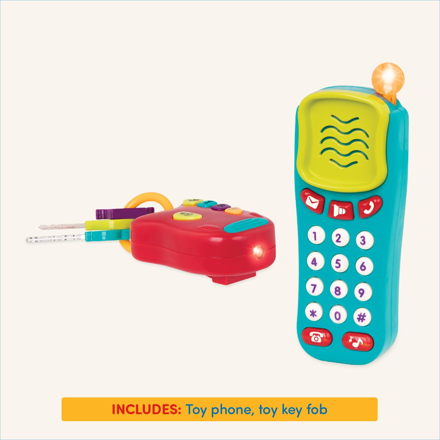Foto 6 pulgar | Teléfono Y Llavero Sensory Toys Battat Pretend Para Niños Pequeños De 10 Años - Venta Internacional.