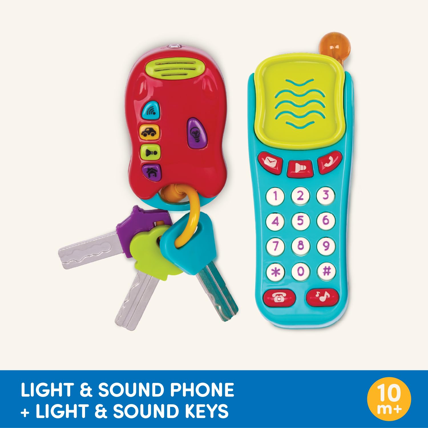 Foto 7 pulgar | Teléfono Y Llavero Sensory Toys Battat Pretend Para Niños Pequeños De 10 Años - Venta Internacional.