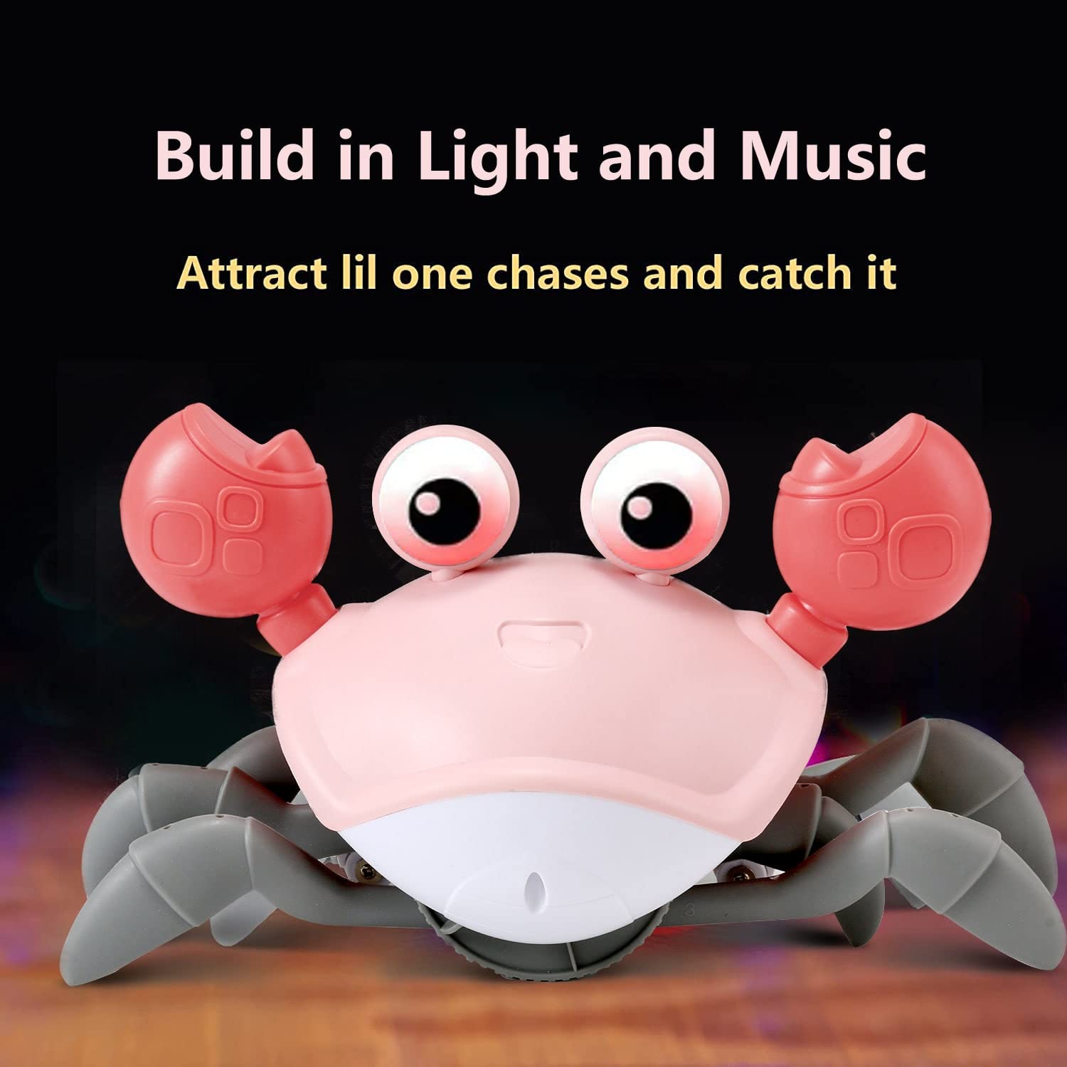 Foto 4 pulgar | Toy Crawling Crab Tummy Time Para Niñas De 0 A 12 Meses, Color Rosa - Venta Internacional.