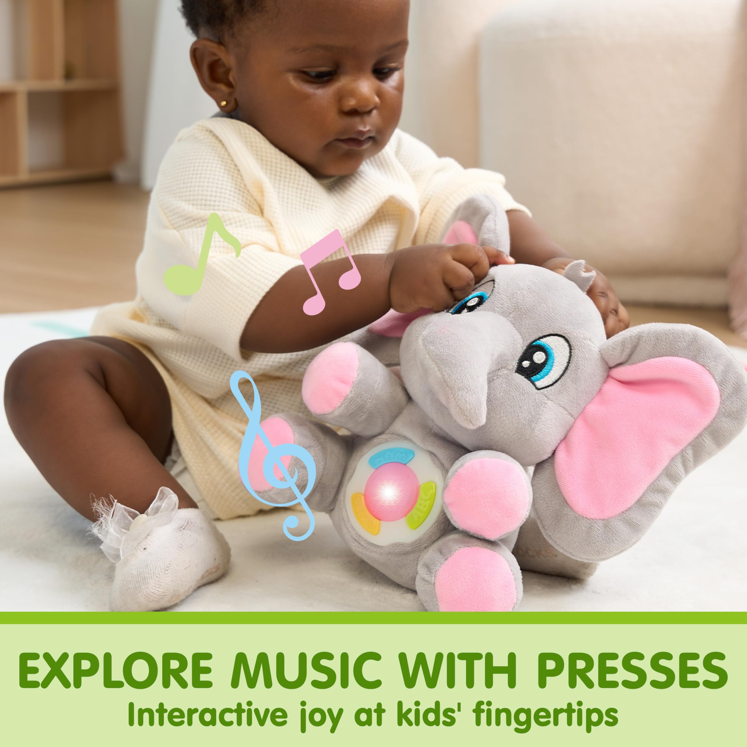 Foto 3 pulgar | Peluche Joyin Musical Elephant Con Música Y Luz Para Más De 6 Meses - Venta Internacional.