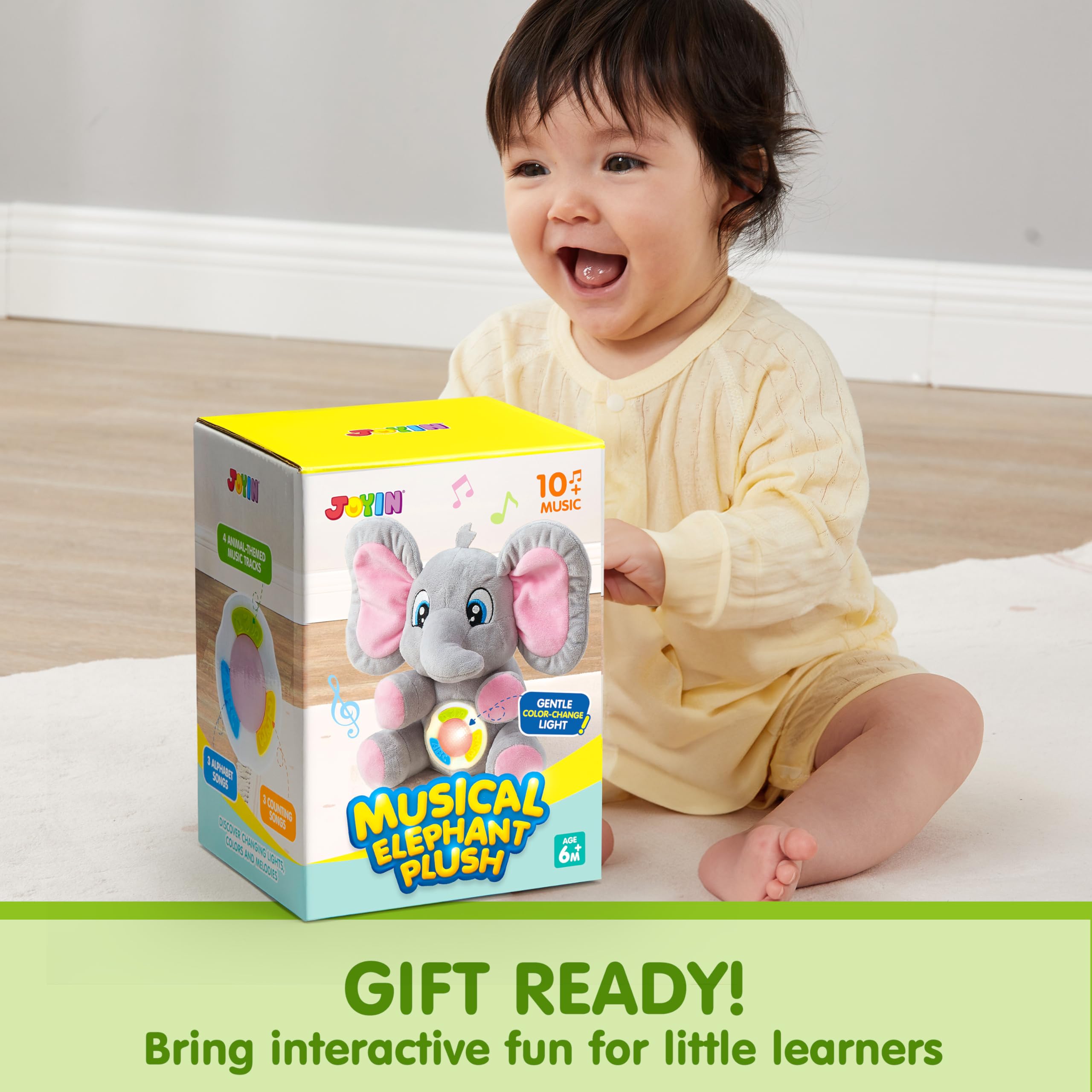 Foto 8 pulgar | Peluche Joyin Musical Elephant Con Música Y Luz Para Más De 6 Meses - Venta Internacional.