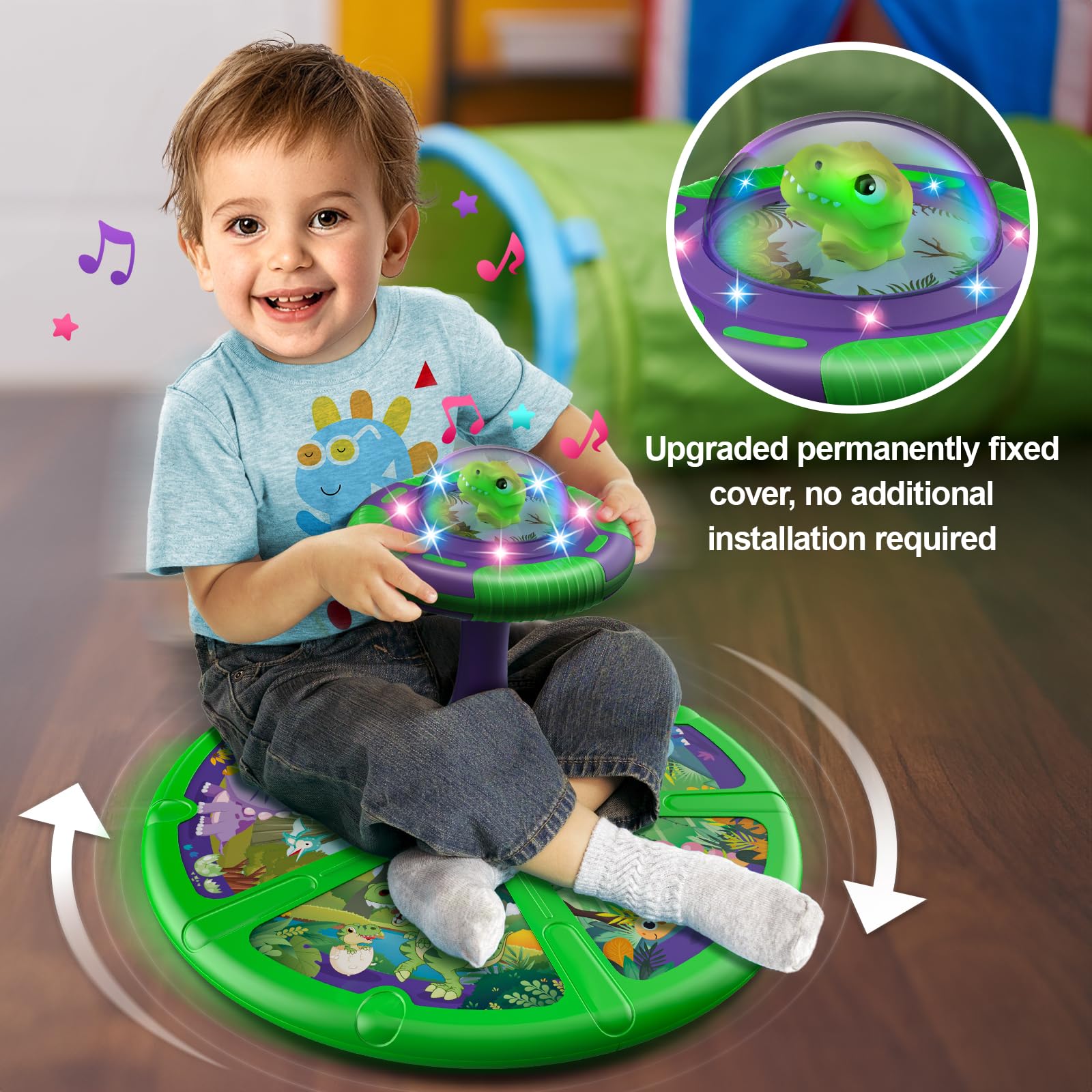 Foto 3 pulgar | Dinosaurio Flooyes De Juguete Sit And Spin Para Niños de 1 a 3 Años - Venta Internacional