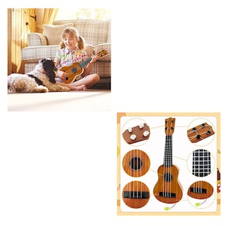 Foto 2 | Guitarra Instrumento Musical De Juguete Pequeño, Naranja