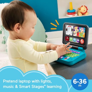 Foto 2 | Laptop De Juguete Fisher-price Laugh & Learn Let's Connect Durante Más De 6 Meses - Venta Internacional.