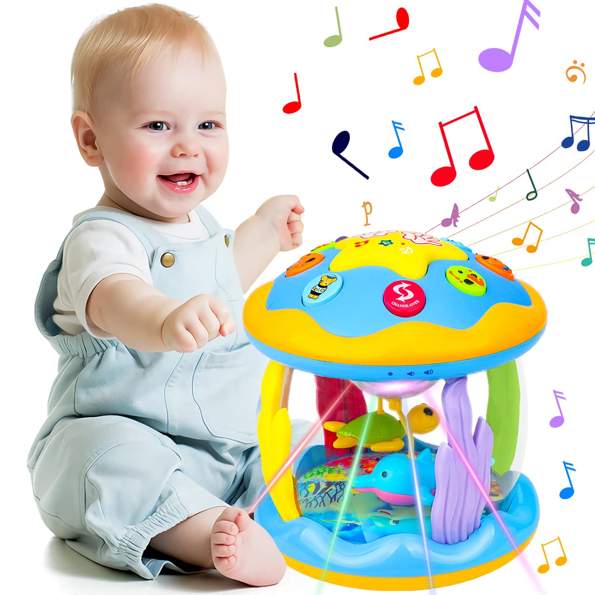 Juguete Para Bebés Aboosam Musical Learning De 6 A 18 Meses Con Luz Giratoria - Venta Internacional.