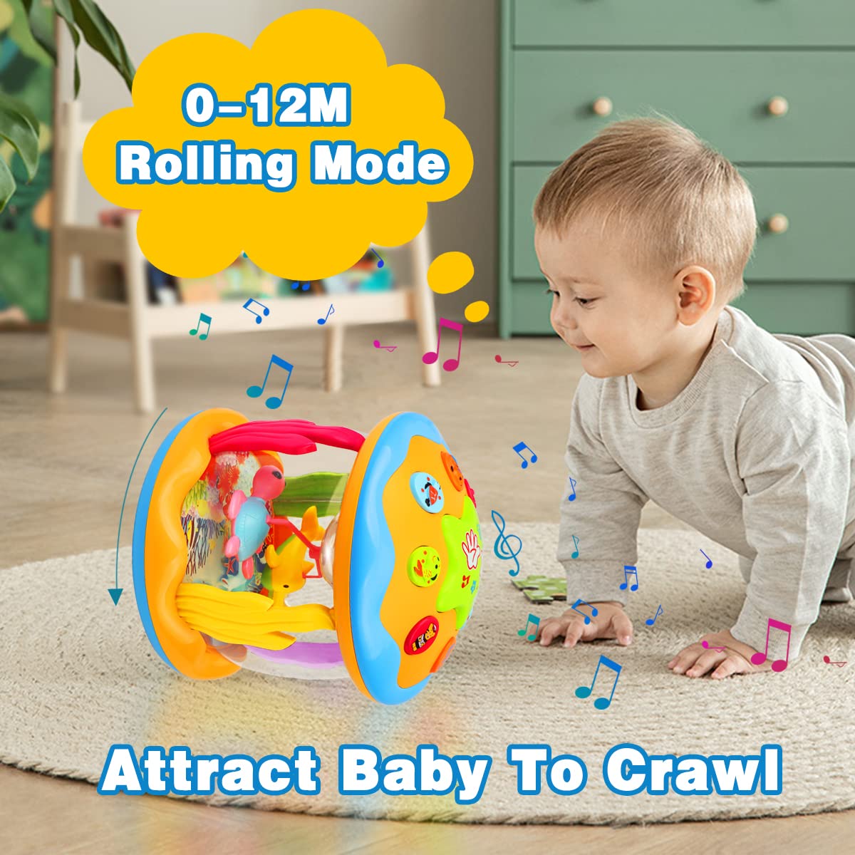Foto 4 pulgar | Juguete Para Bebés Aboosam Musical Learning De 6 A 18 Meses Con Luz Giratoria - Venta Internacional.