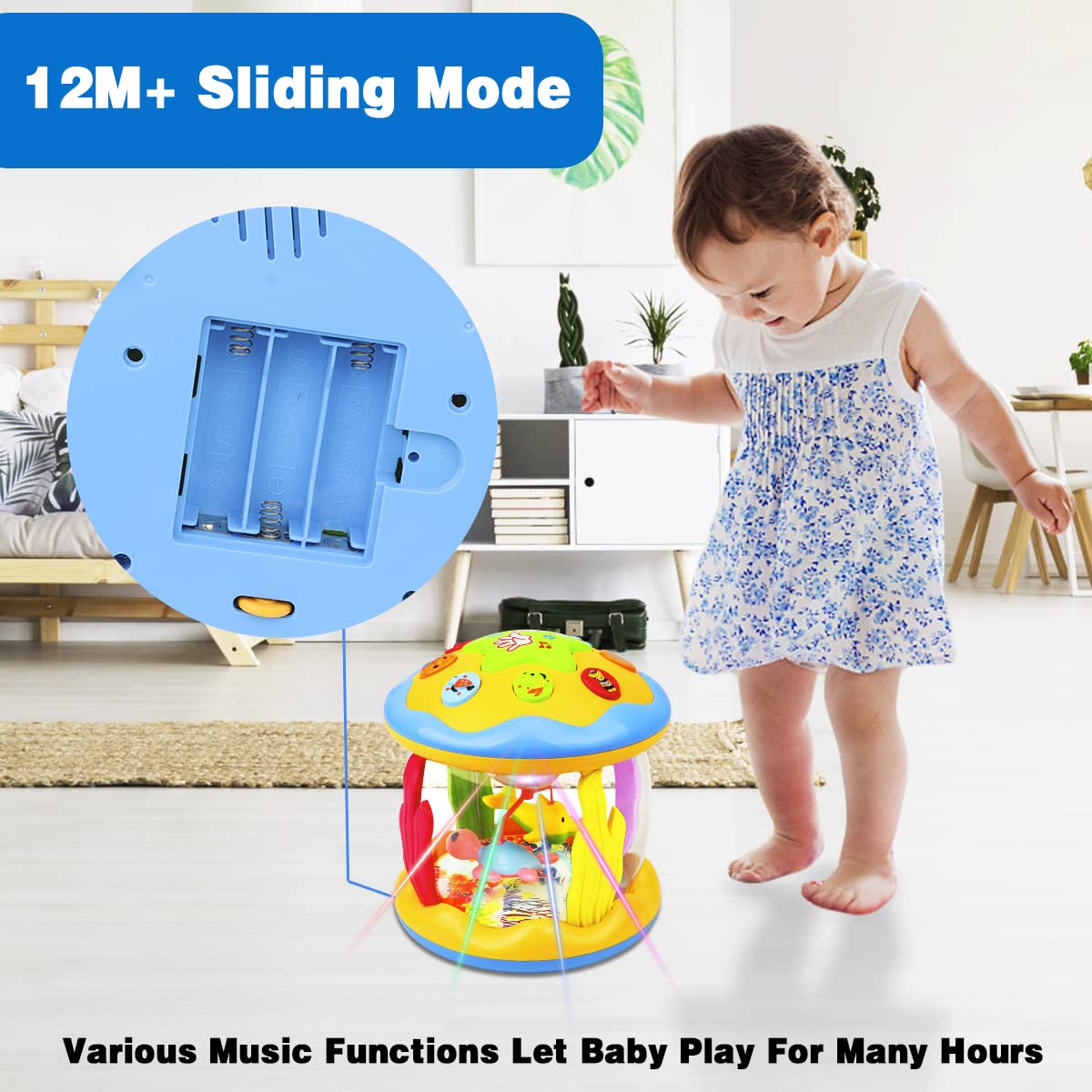 Foto 5 pulgar | Juguete Para Bebés Aboosam Musical Learning De 6 A 18 Meses Con Luz Giratoria - Venta Internacional.