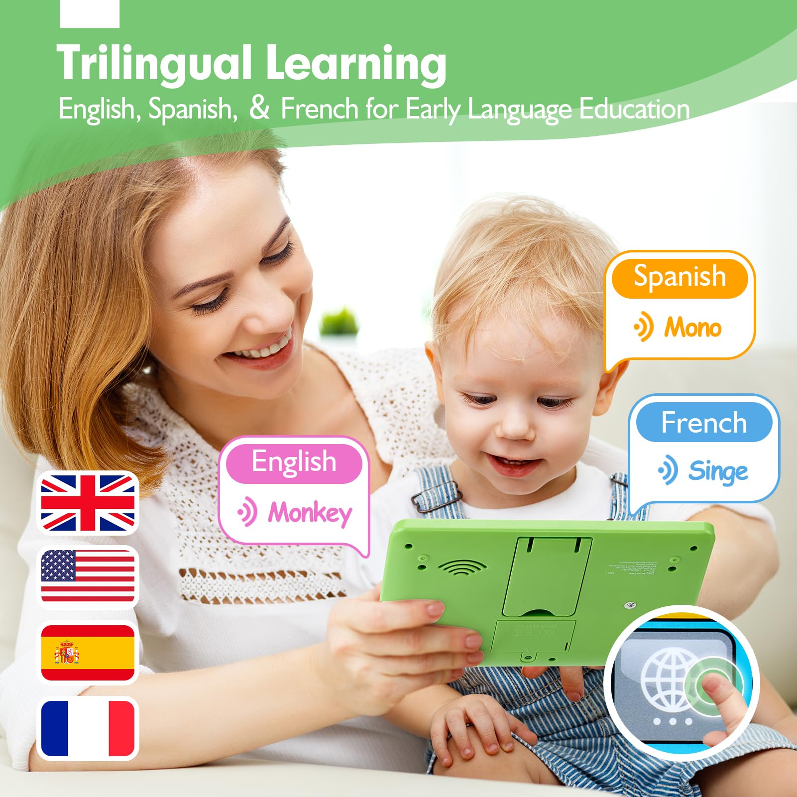 Foto 5 pulgar | Tableta De Aprendizaje Hahaland Para Niños Pequeños De 1 A 3 Años Con Música Y Luces - Venta Internacional.