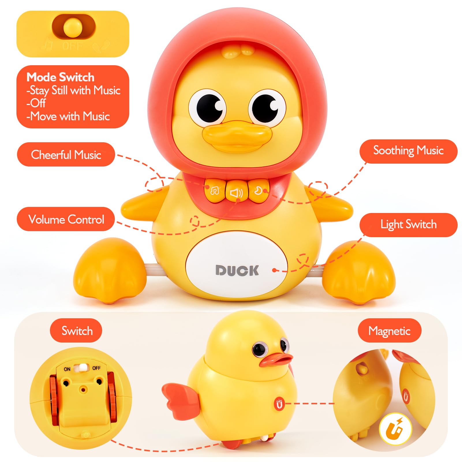 Foto 8 pulgar | Crawling Baby Toys Hahaland Musical Mother Duck Con Patitos - Venta Internacional.