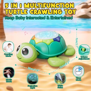 Foto 2 | Juguete Para Gatear Lehoo Castle Turtle Con Luz Y Sonido De 6 A 18 Meses - Venta Internacional.