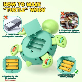 Foto 7 | Juguete Para Gatear Lehoo Castle Turtle Con Luz Y Sonido De 6 A 18 Meses - Venta Internacional.
