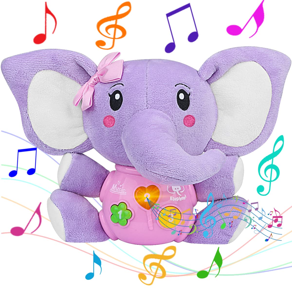 Foto 2 pulgar | Peluche con Música Elefante Aitbay - Venta Internacional