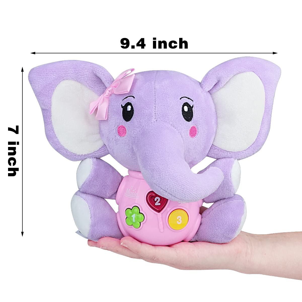 Foto 4 pulgar | Peluche con Música Elefante Aitbay - Venta Internacional