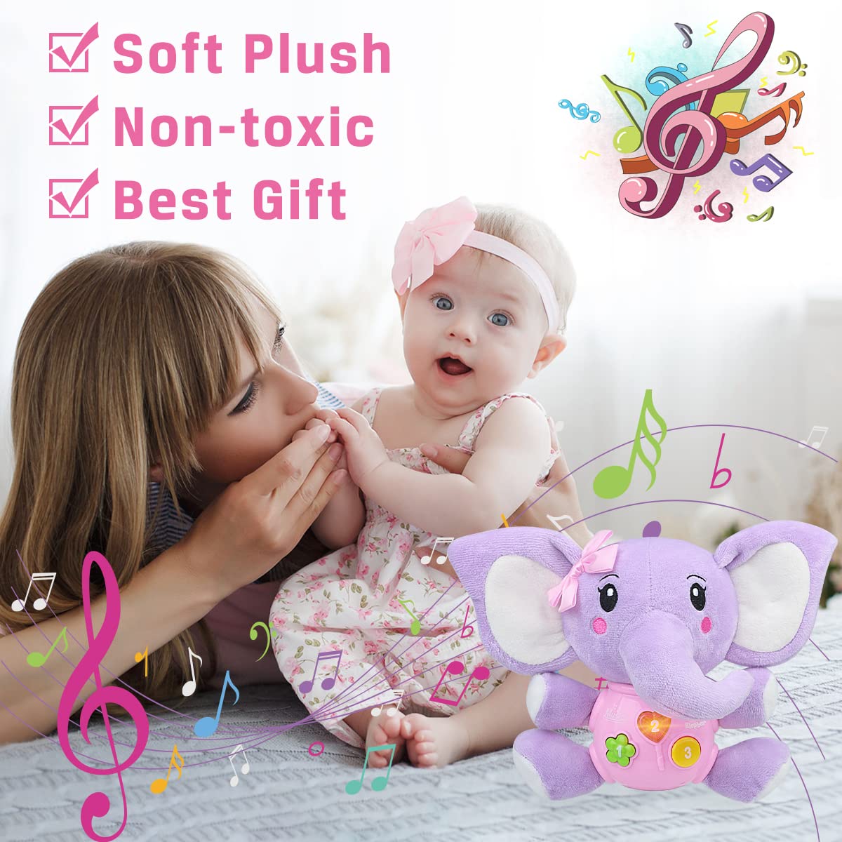 Foto 7 pulgar | Peluche con Música Elefante Aitbay - Venta Internacional