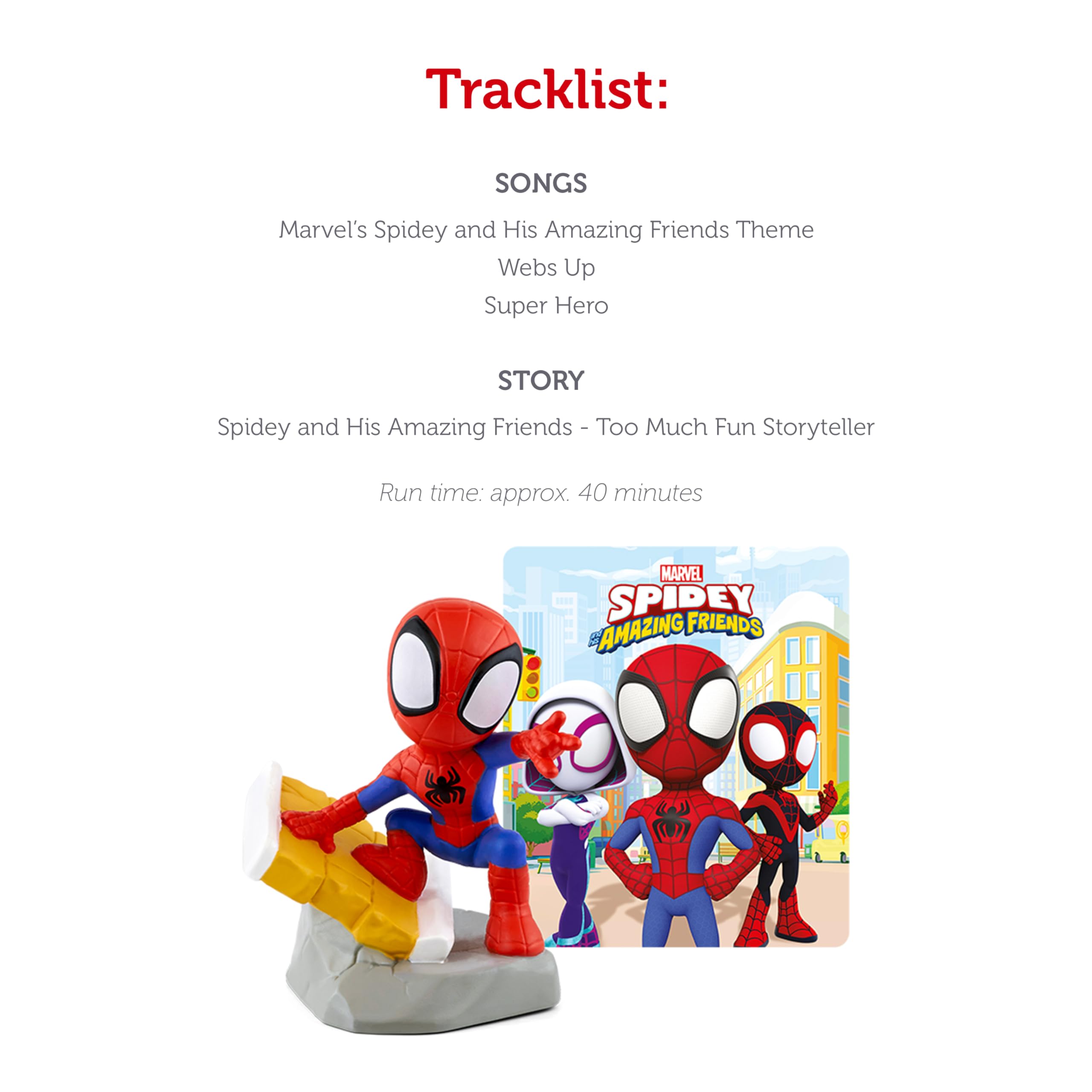 Foto 4 | Reproducción De Audio: Personaje: Tonies, Spidey, Marvel, Spidey Friends - Venta Internacional.