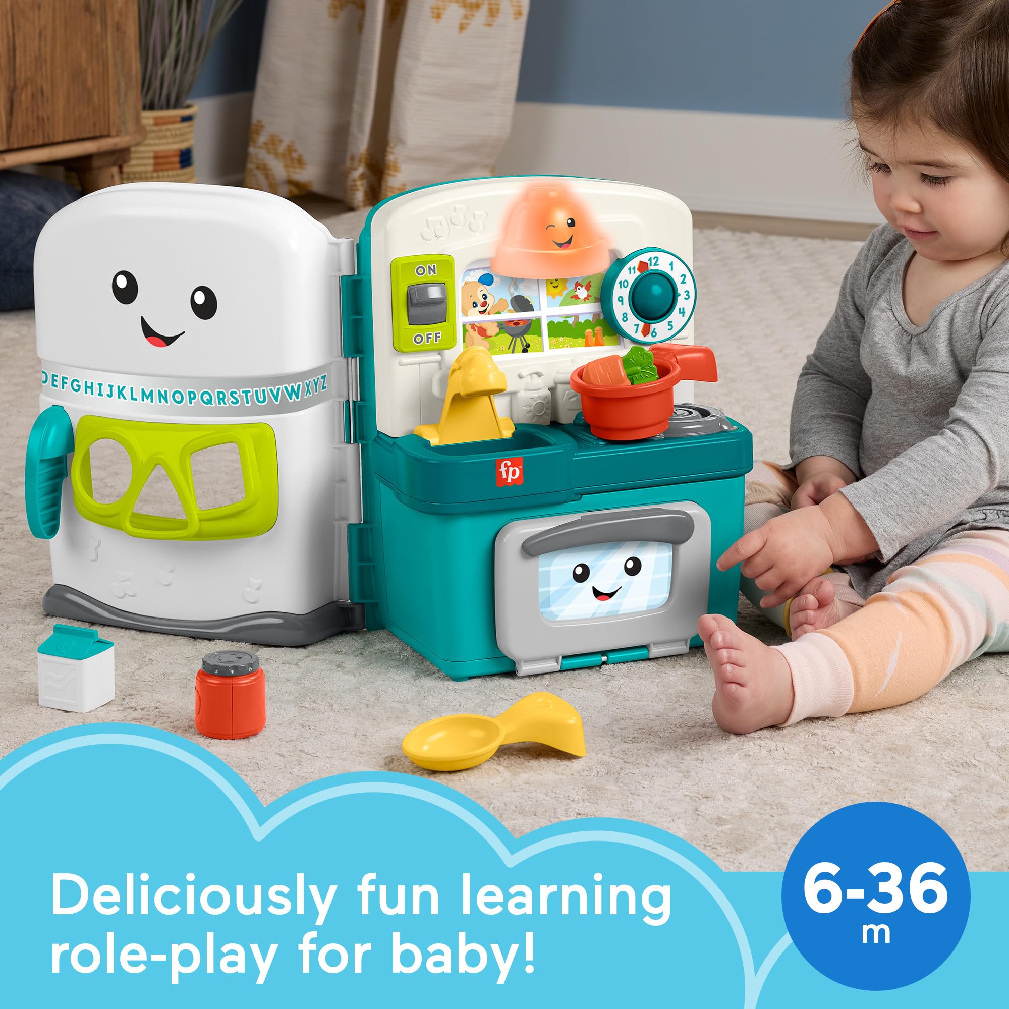 Foto 3 pulgar | Playset Fisher-price Laugh & Learn Learning Kitchen 6+m - Venta Internacional.