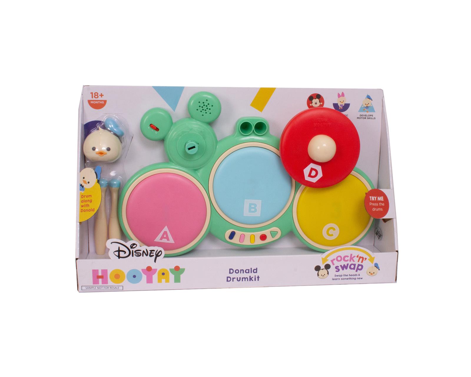 Foto 2 pulgar | Juguetes Para Bebés Y Preescolar Headstart Hooyay (disney Hooyay Donald Drum Kit)