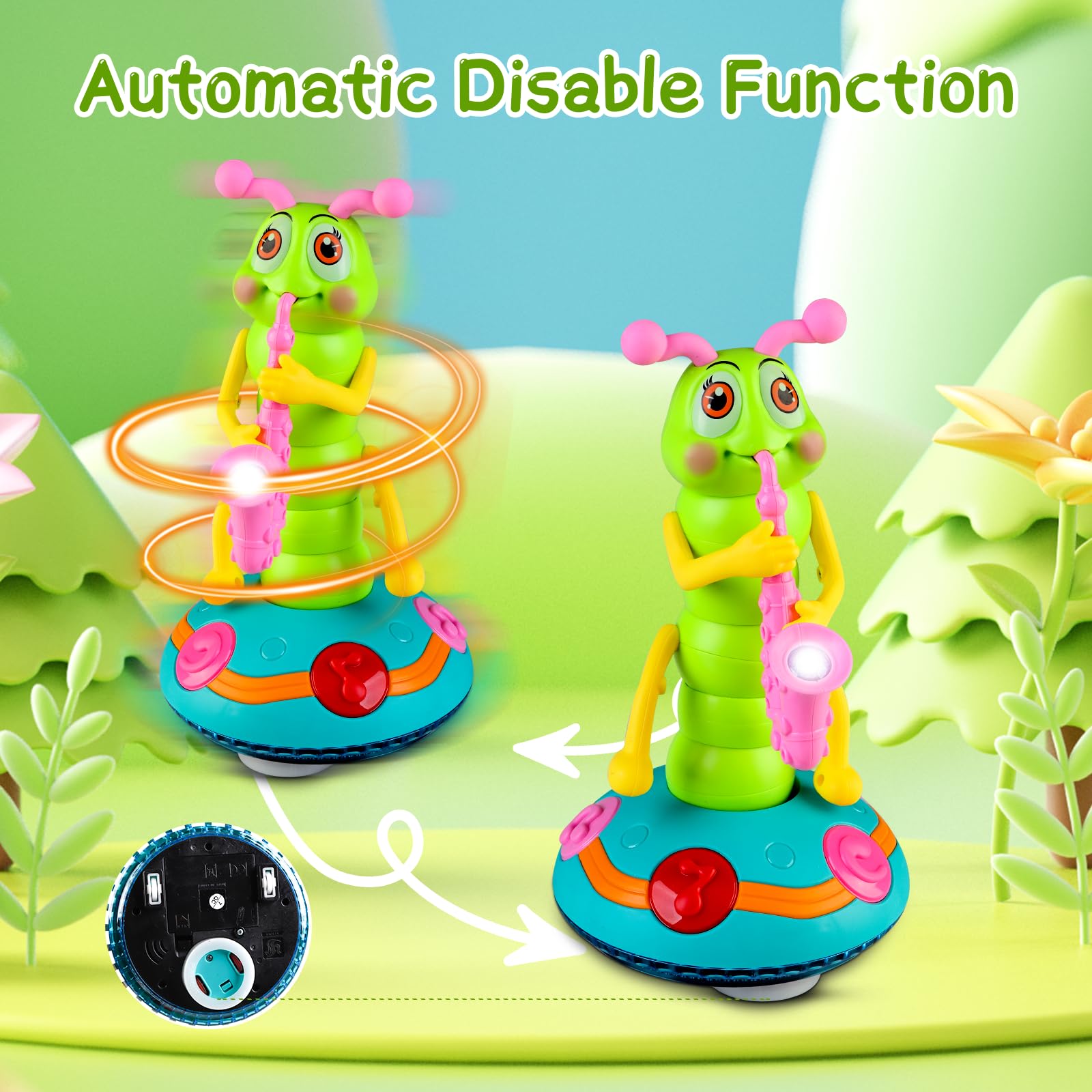 Foto 3 pulgar | Saxofón Eléctrico Musical Caterpillar De Juguete Para Niños De Más De 3 Años - Venta Internacional.