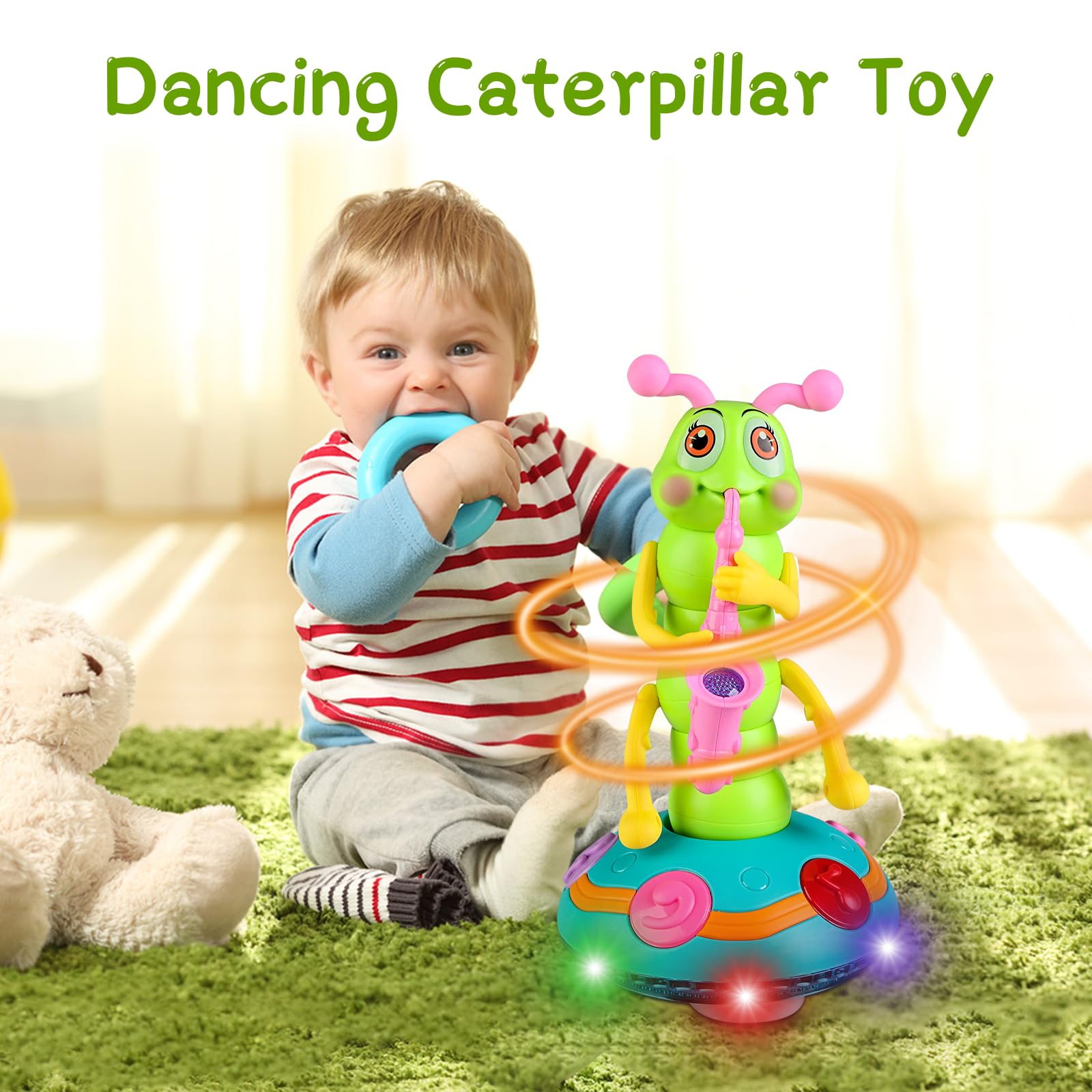 Foto 8 pulgar | Saxofón Eléctrico Musical Caterpillar De Juguete Para Niños De Más De 3 Años - Venta Internacional.