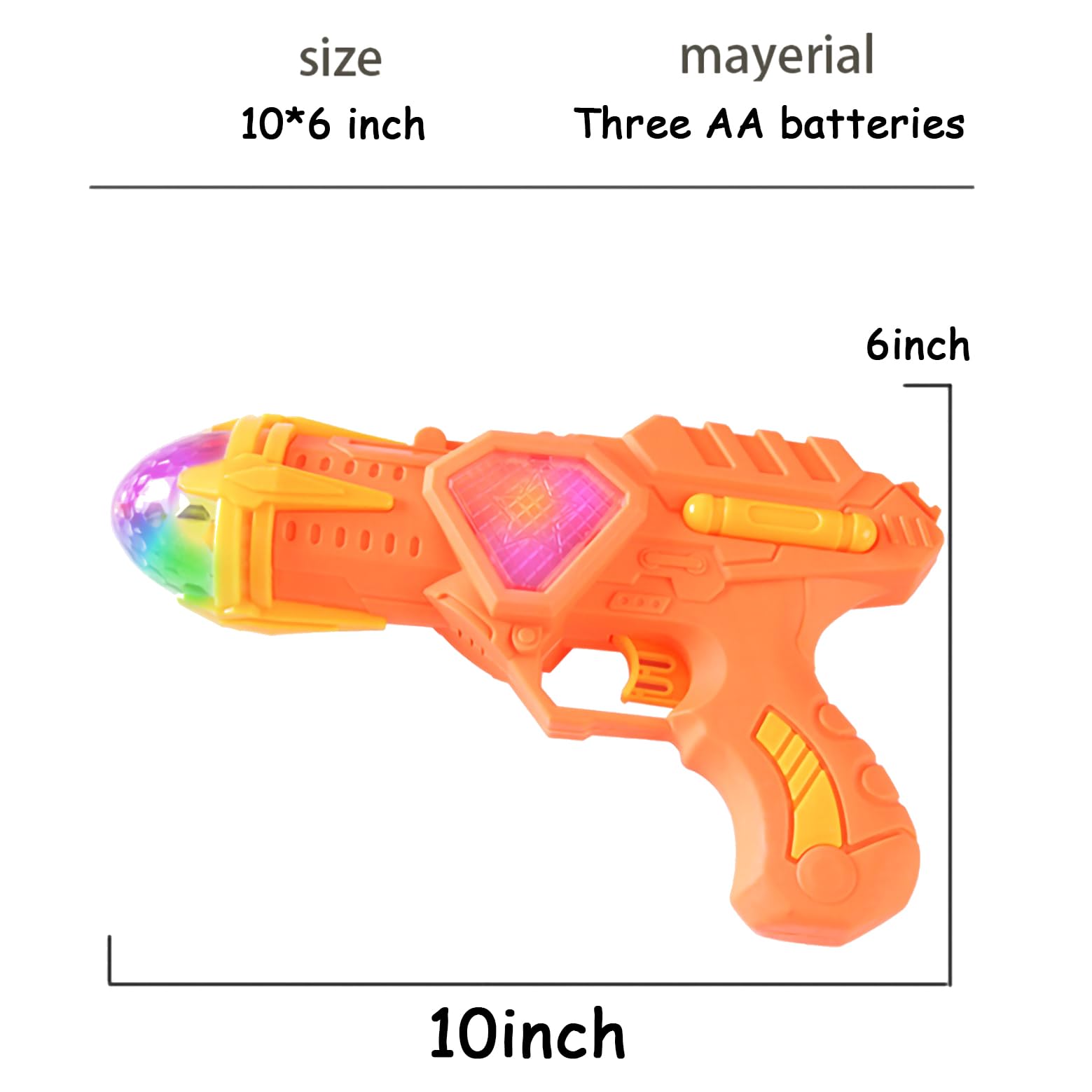 Foto 3 pulgar | Pistola De Juguete Musical Iluminada Con Efectos Coloridos Para Niños (naranja) - Venta Internacional.