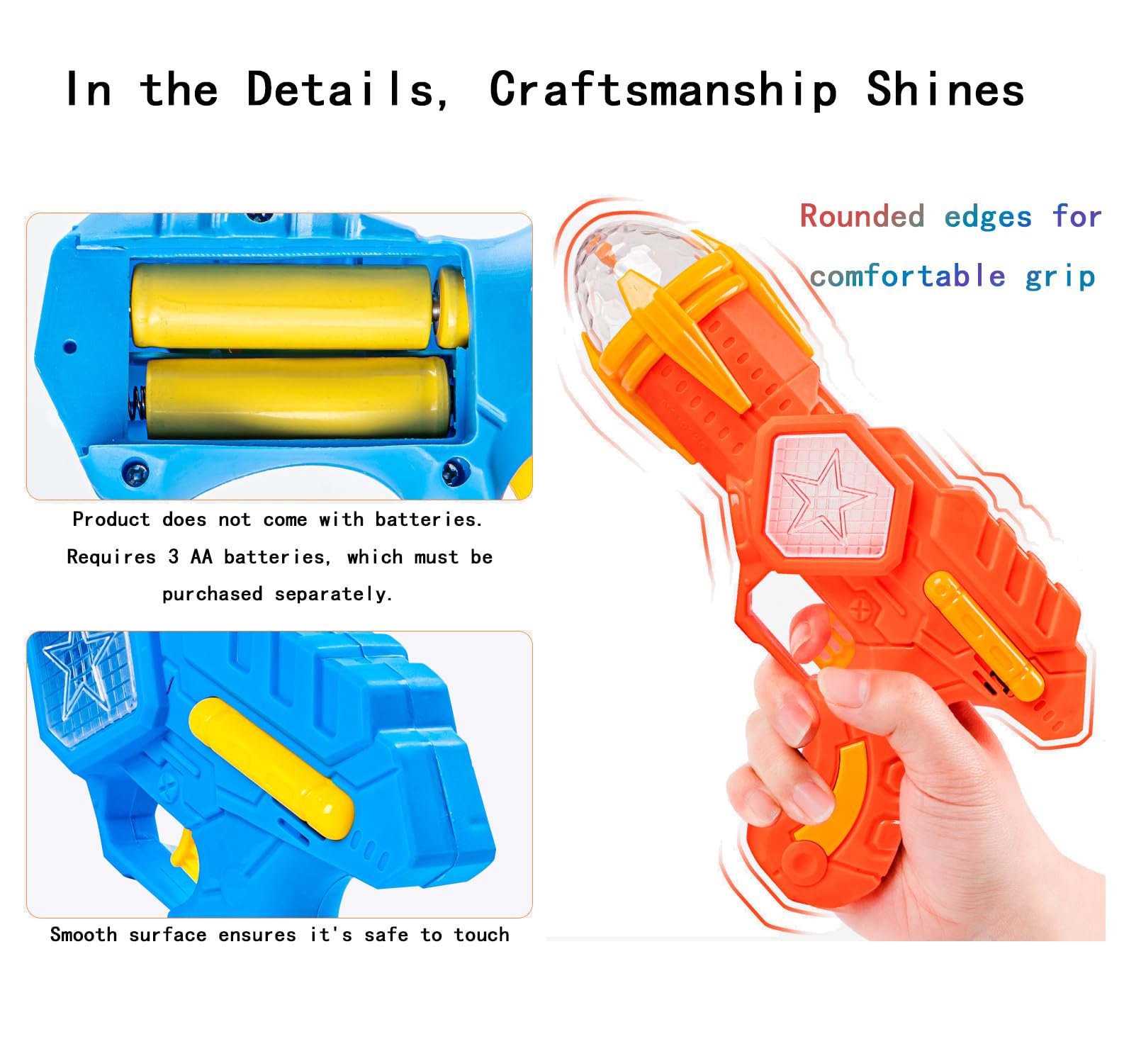 Foto 4 pulgar | Pistola De Juguete Musical Iluminada Con Efectos Coloridos Para Niños (naranja) - Venta Internacional.