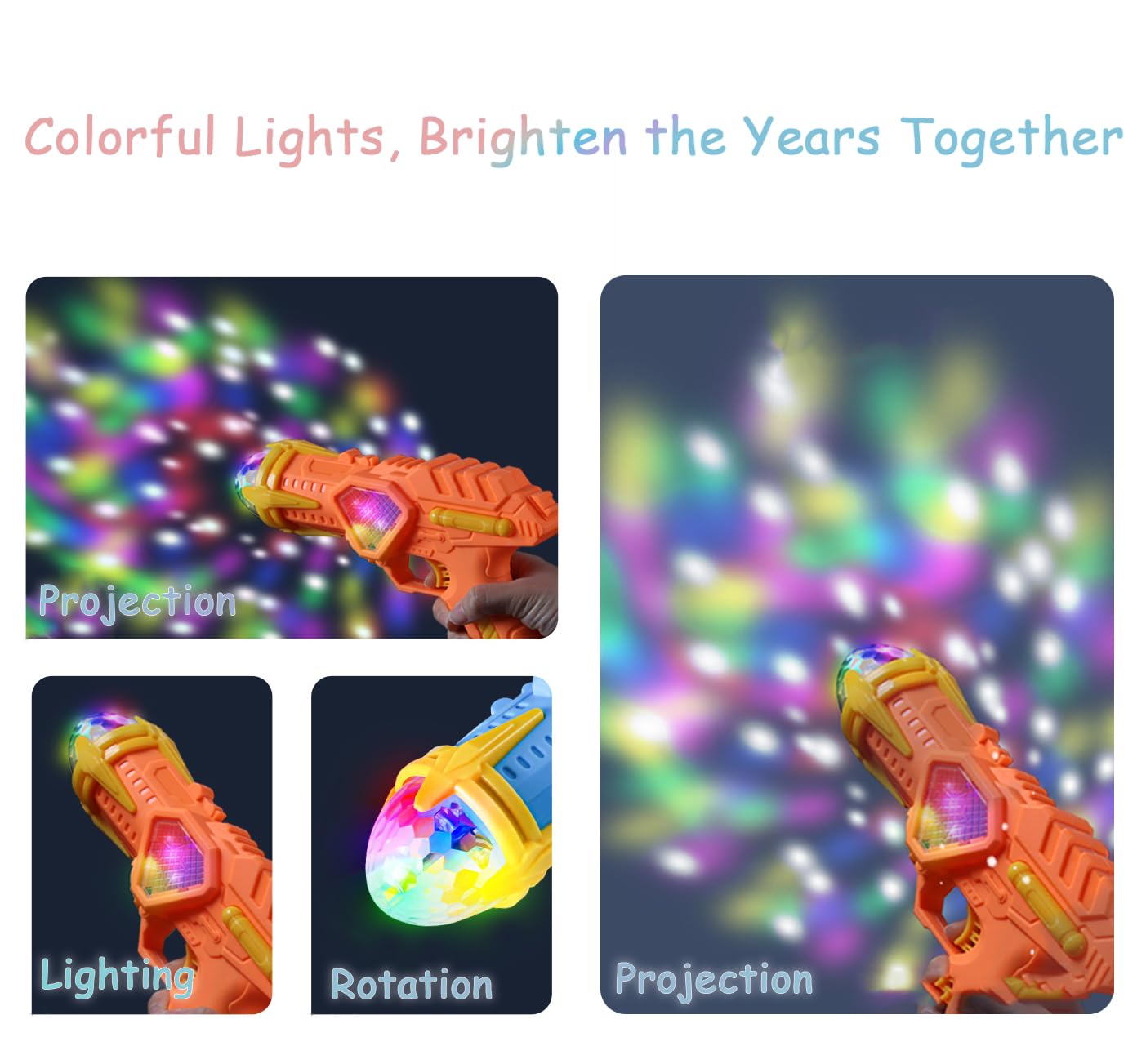 Foto 6 pulgar | Pistola De Juguete Musical Iluminada Con Efectos Coloridos Para Niños (naranja) - Venta Internacional.