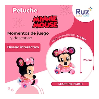 Foto 3 | Peluche De Aprendizaje Ruz Disney Ludy (minnie Mouse 25 Cm Rosa)