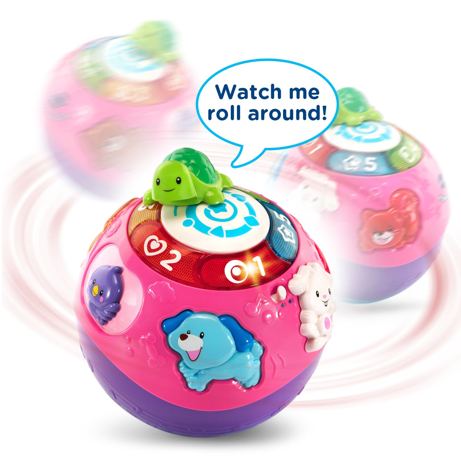 Foto 3 pulgar | Pelota Vtech Wiggle And Crawl Para Niños De 6 A 3 Años, Color Morado, Con Sonido - Venta Internacional.