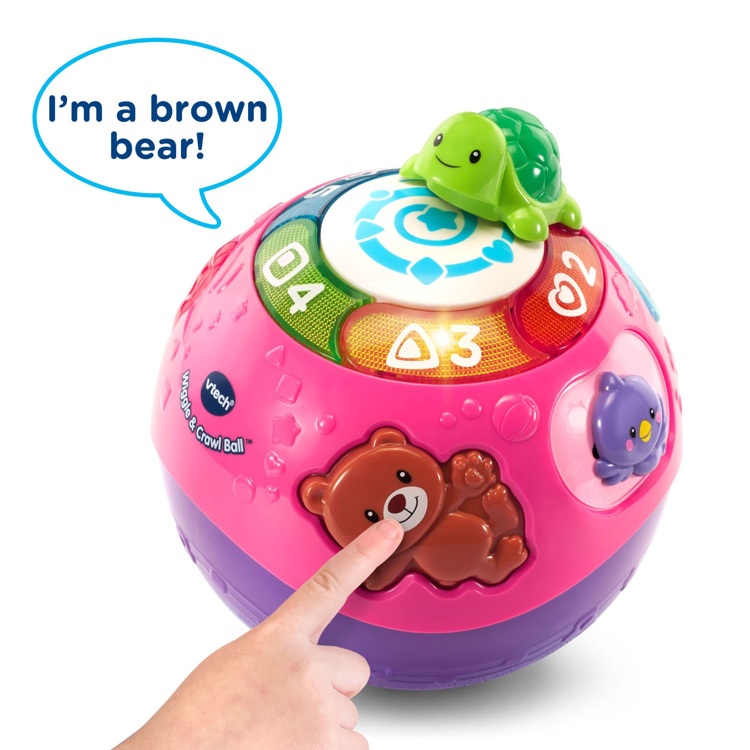Foto 5 pulgar | Pelota Vtech Wiggle And Crawl Para Niños De 6 A 3 Años, Color Morado, Con Sonido - Venta Internacional.