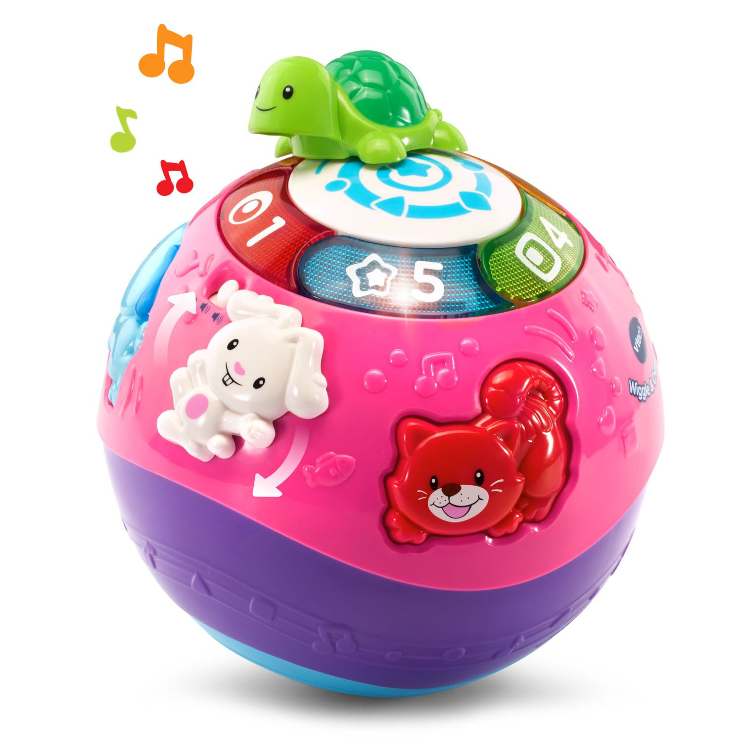 Foto 5 | Pelota Vtech Wiggle And Crawl Para Niños De 6 A 3 Años, Color Morado, Con Sonido - Venta Internacional.