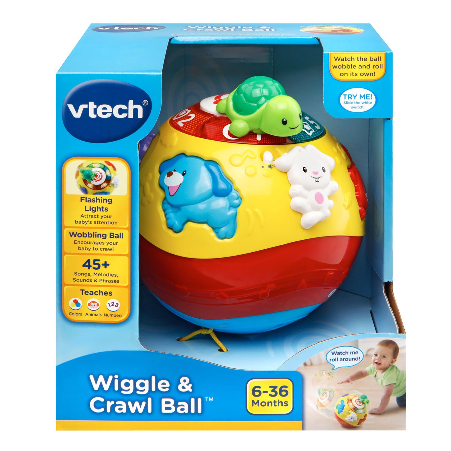 Foto 7 | Pelota Interactiva Vtech Wiggle And Crawl Con Más De 45 Canciones Y Más De 6 Millones - Venta Internacional.