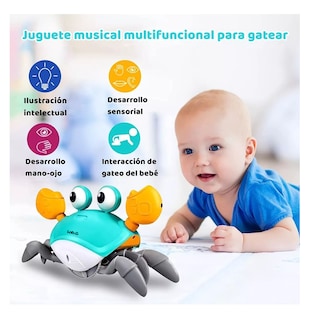 Foto 4 | Juguetes Para Bebé De Cangrejo Con Música Lab.g Función De Sensor Azul
